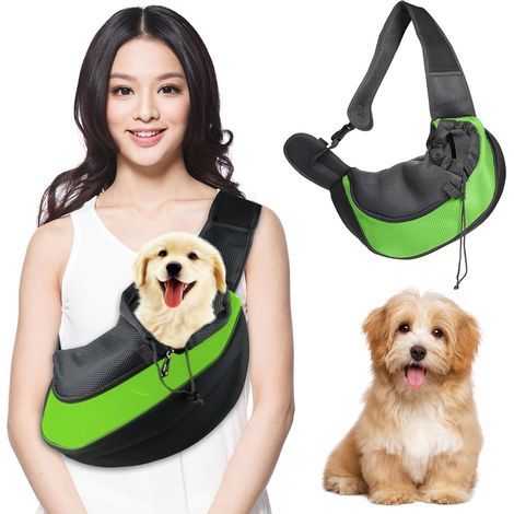 Sac à dos pour chien : sac de transport ajustable pour chien jusqu'à 6 kg, convient aux petits chiens et aux chats, sac à dos en maille respirante (1/5)
