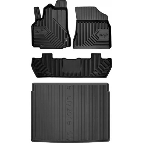 SET 77 Alfombrillas de goma y alfombrilla Citroen Berlingo 2 2008-2018 d