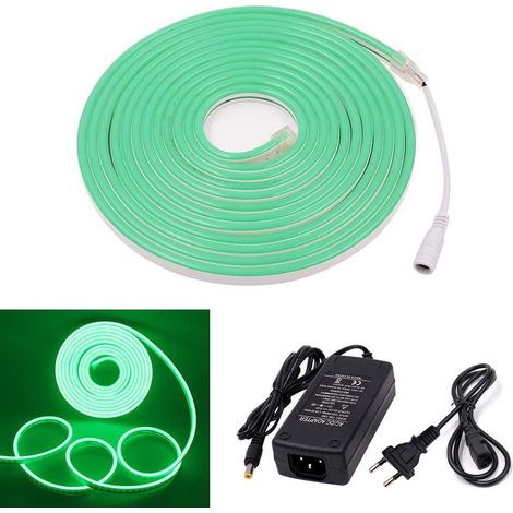 Bande LED néon flexible 5m avec 120 lumières LED pour intérieur et extérieur Couleur: Vert (1/3)