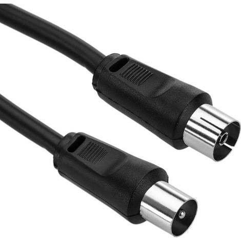 Câble coaxial Antenne TV 75 Ohms (1.5m/Noir) (1/5)