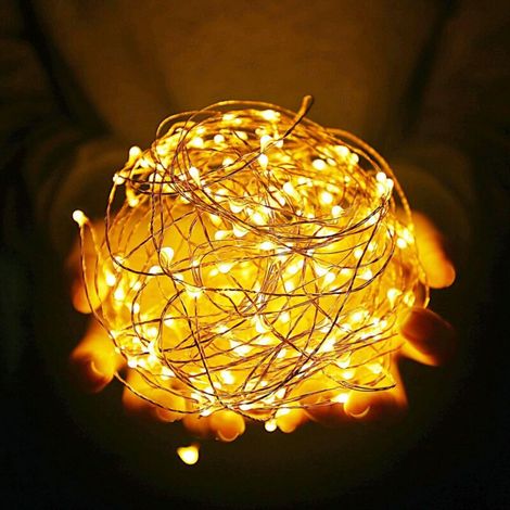 Guirlande Lumineuse Noël 200LED, ALED LIGHT Guirlande LED Blanc Chaud Fil de Cuivre Étanche IP65 avec ， Chaine de Lampe Décoration Extérieur/Intérieur pour Fête Jardin Maison [Classe énergétique A+] (1/5)