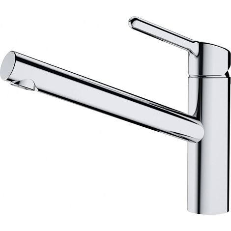 1 - Mitigeur - Robinet De Cuisine - Bec Fixe Pivotant 360 Degrés - Finition Chrome - Pour Évier (1/5)