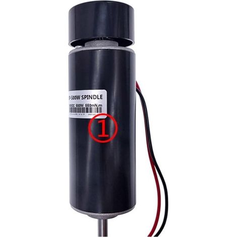Kits de moteurs de broche CNC Ensemble de broches cc 500W, régulateur de vitesse réglable, alimentation électrique for Machine à graver(100V 500W 3) (1/5)