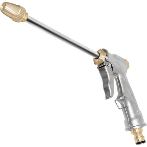 Pistolet à eau en métal, pulvérisateur de jardin haute pression pour lavage de voiture, arrosage de jardin/pelouse (1/5)