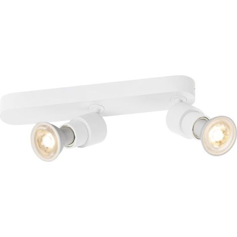 Applique plafonnier PURI 2.0 Basic asymétrique rond double 6W GU10 blanc - SLV - 1008232
