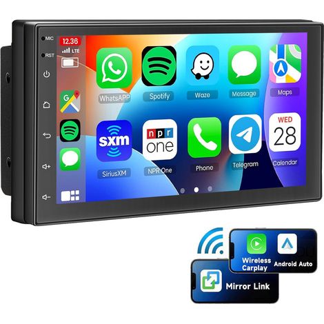 Autoradio Android 14 2 DIN Carplay 7 pouces GPS NAVI RDS Bluetooth - 2+32G (1/5)