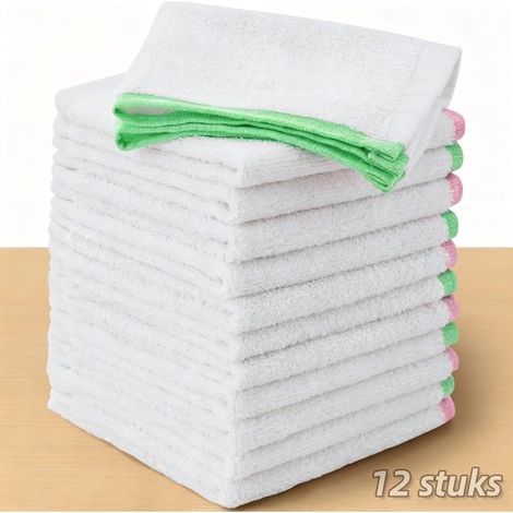 12 strofinacci da cucina 30 x 30 cm, panni per la pulizia dei vetri, panni per la pulizia, strofinacci riutilizzabili per la casa, ecologici per la cucina. (1/5)