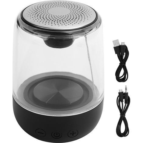 Enceinte Bluetooth 5.0 avec Réduction de Bruit, Son Stéréo HIFI et Subwoofer, Éclairage LED - Noir (1/5)