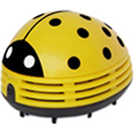 Aspirateur original en forme de coccinelle, compact et adorable, idéal pour nettoyage rapide, mini balai à main, design mignon, couleur rouge à pois noirs, usage domestique, accessoire pratique. (1/5)