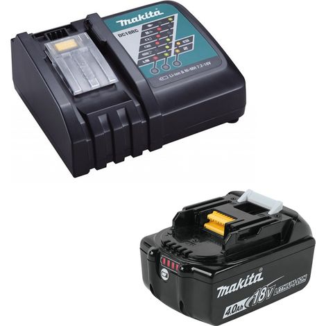 Genuine Makita 18V 4.0Ah LXT Lithium Battery BL1840 + DC18RC Fast Charger (1/3)