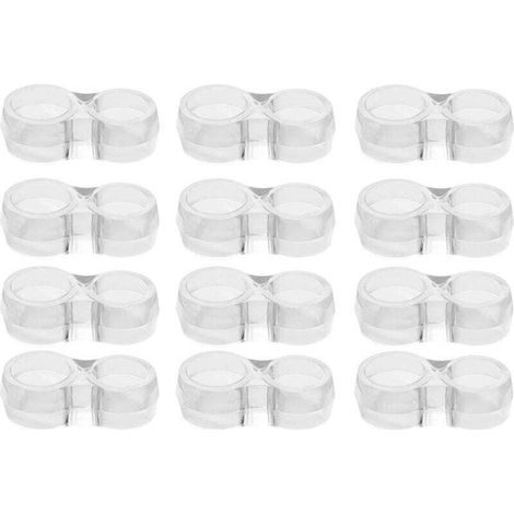 GDHZS-Protection poignee porte - lot de 12 protège poignée porte double transparents et protege mur pour poignée de fenêtre pour protéger contre les marques (1/4)