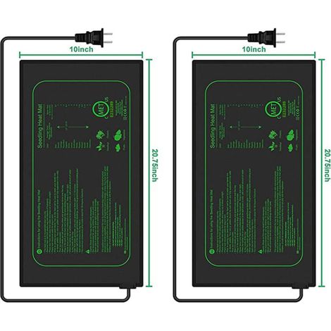 Tapis Chauffant pour Plantes Imperméable Serre de Germination Accélère la Germination des Graines, Coussin de Chauffrage pour Reptile et Amphibien, 21/30 Watts, 52 × 25 cm (2 Pièce - 21W) (1/5)