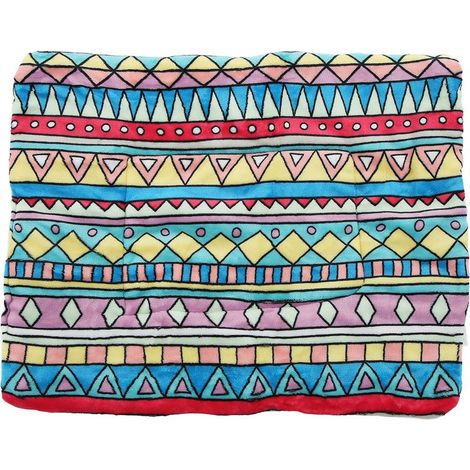 Couverture pour chien en flanelle douce et chaude, tapis de sommeil lavable en machine pour chats et chiens, motif géométrique, 50x32cm (1/5)