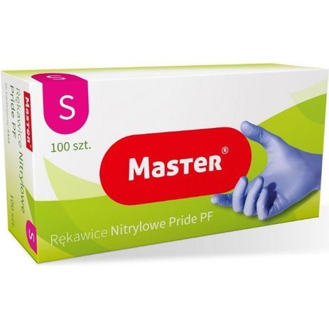 Guanti monouso Master in nitrile blu, taglia S, 100 pezzi (1/5)