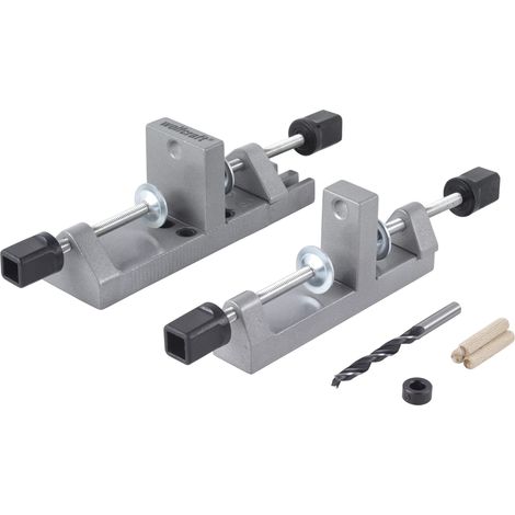 wolfcraft Set universale di spinatura I 3750000 I Per eseguire i fori per le spine con precisione, senza misurazione né marcatura (1/5)