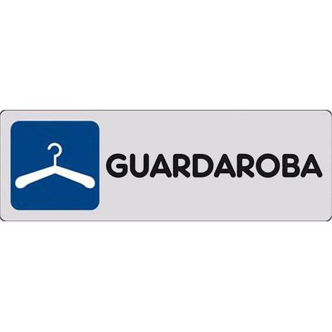 Cartello in Carta Autoadesiva 15x5 cm - GUARDAROBA