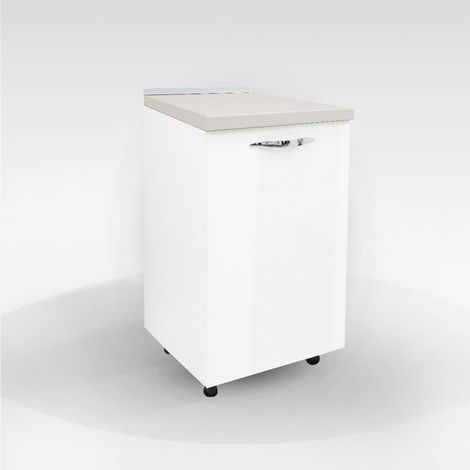 Base Cucina 45 cm Bianco Lucido con Top 45x60x86 cm Preassemblata