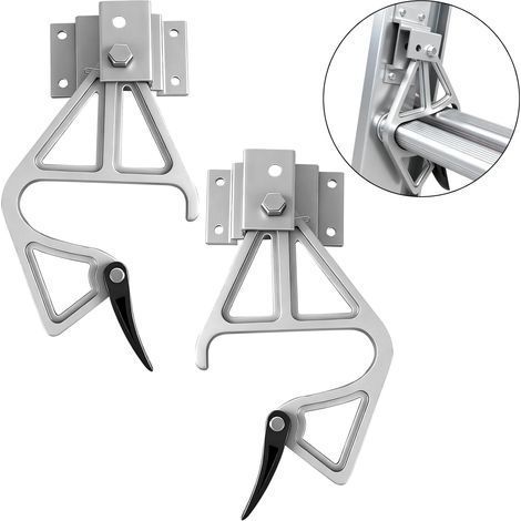 Lot de 2 verrous d'échelle en aluminium modèle Kit de verrouillage à échelons très résistant, compatible avec les échelles d'extension de 7,3 m/8,5 m/9,8 m, accessoires de (1/5)
