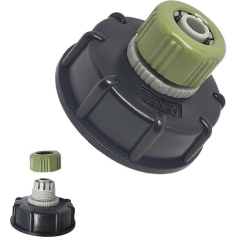 Water tank connection – durable IBC adapter made of plastic – S60X6 – garden hose adapter to 3/4-inch hose connection (1/5)
