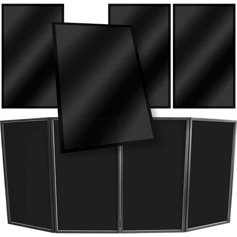 Juego de 4 fundas negras de material lycra para pantallas de DJ STAND4ME. (1/4)