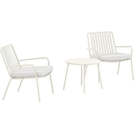 Salon de Jardin 3 Pièces "Mykonos" 68cm Beige (1/3)