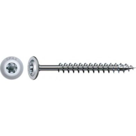 50 Vis Bois Renfort Charpente Tête Cylindrique Torx TSTAR + pointe 4CUT F/Total 8 x 120 mm - Zingué WIROX - D-Work