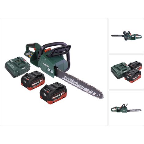 Metabo MS 36-18 LTX BL 40 Akku Kettensäge 36 V ( 2x 18 V ) 40 cm 22 m/s Brushless + 2x Akku 8,0 Ah + Ladegerät