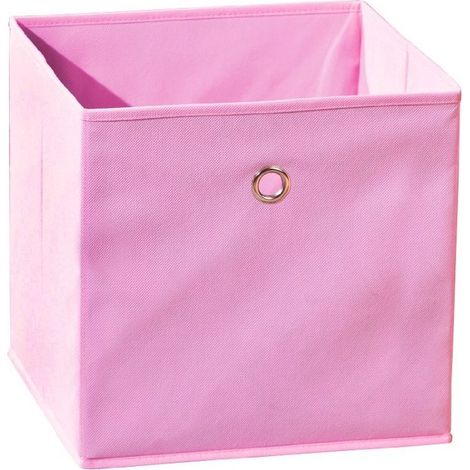 Boîte de rangement cube 32 cm - Winny - Rose - Livraison gratuite (1/3)