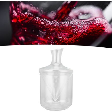 Carafe en verre de 1000 ml avec seau à glace, aérateur pour vin, cocktails et champagne, idéale pour le bar à domicile. (1/5)