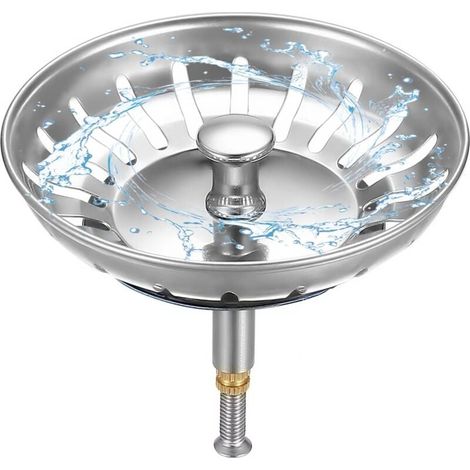 Filtre Évier Cuisine Ø 79mm Hauteur Réglable Acier Inoxydable 304 Bouchon Bonde (1/4)