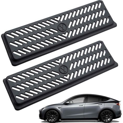 2 Pièces Model Y Grille Accessoires, Protection de La Grille D'aération du Flux D'air pour Te-sla Model Y, Masque D'aération du Siège Model Y 2020-2024 Accessoires