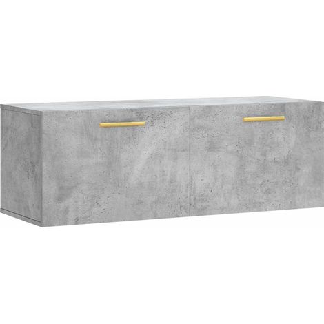 Maison Exclusive - Mobile a Parete Grigio Cemento 100x36,5x35 cm Legno Multistrato