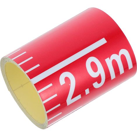 Marqueurs Adhésifs de Niveau D'eau Rouge en Pvc 10cm X 3 Mètres pour Piscines et Réservoirs, Autocollant Auto-adhésif Multifonction pour Projets DIY et Gestion Commerciale (1/5)