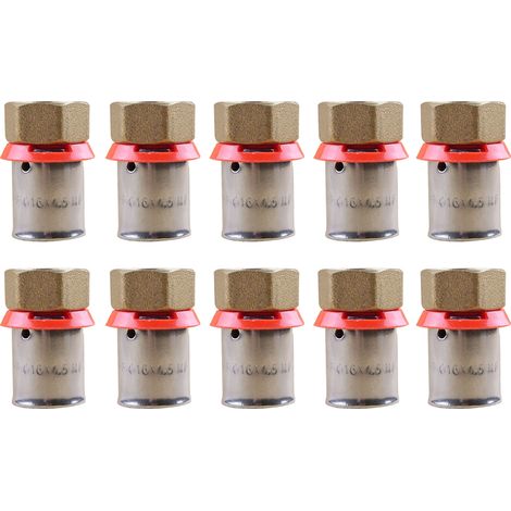 Lot de 10 raccords à sertir Ø16x1,5 - Femelle écrou Libre 3/8" (12/17) - IBP Bänninger (1/5)