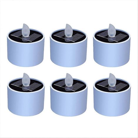 Lot de 6 bougies solaires LED sans flamme, résistantes aux intempéries (1/5)