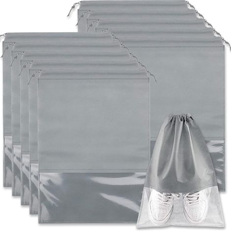 Paquet de 10 sacs de rangement (gris)