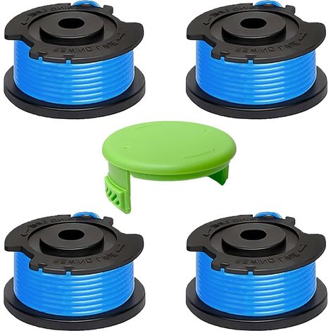 Applicable 4 pcs bobines fil bobine rechange pour tondeuse à gazon,pour greenworks 29252/29092,pour greenworks 18V/24V/40v/60v/80V,pour greenworks couvercle de bobine 3411546a-6(4 bobines+1caps) (1/5)