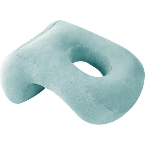 Coussin d'oreiller pour Dormir la Sieste, Sommeil Doux et Confortable pour Le Bureau, Oreiller Bureau Le Bas en Velours à Lent Oreiller Soutien du Cou (1/5)