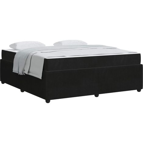 Maison Exclusive - Bettrahmen Schwarz 180 x 200 cm Stoff (1/5)