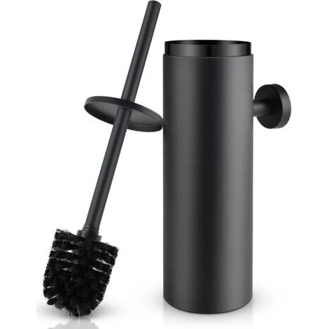 Toilette Porte-brosse Noire Balai Toilette WC en Acier INOX 304 Mural Imperméable Facile à nettoyer pour WC Salle de Bains Toilettes avec Support Brosse Antibactérienne (1/4)