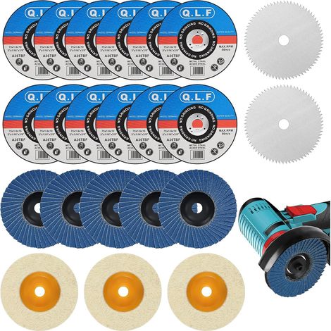 22 PCS Disques de Coupe 76 mm, Coffret de Disques de Tronçonnage (1/5)