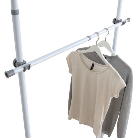 Kleiderstange, Kleiderstange HERKULES 2 Stück, 75-120cm, WENKO (1/5)