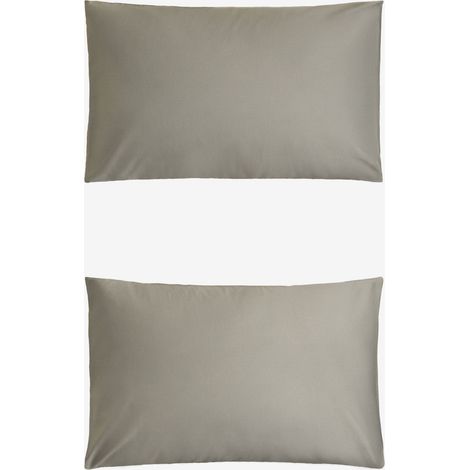 SKLUM Set mit 2 Sampras-Kissenbezügen aus Satin mit Fadendichte 300 Grün Caqui                             50 x 75 cm     