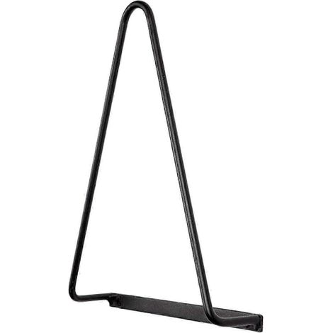 Étagère murale triangulaire pour magazines et disques vinyles, blanche-Black