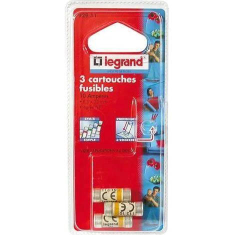 Legrand Cartucce Fusibili Standard 10 A 8,5x23 mm Set 3