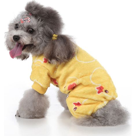 Pigiami morbidi in flanella per animali domestici, vestiti caldi per cani di piccola taglia, tute e costumi. (1/4)