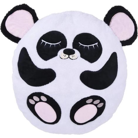 Collection Animaux Panier pour animaux - Panda - 53 x 45 cm - Rond - Doux et confortable - Tapis peluche (1/3)