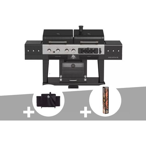 Barbecue hybride Memphis Ultimate version 2,0 + Housse de protection + Papier boucher - Pit Boss