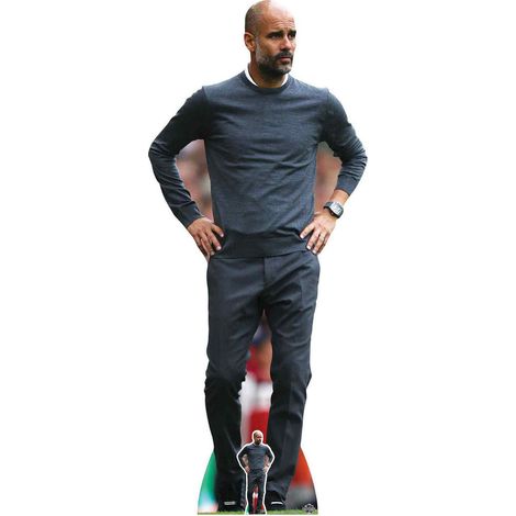 Figurine en carton  Pep Guardiola célèbre entraineur et ex-joueur de football espagnol 180cm (1/4)