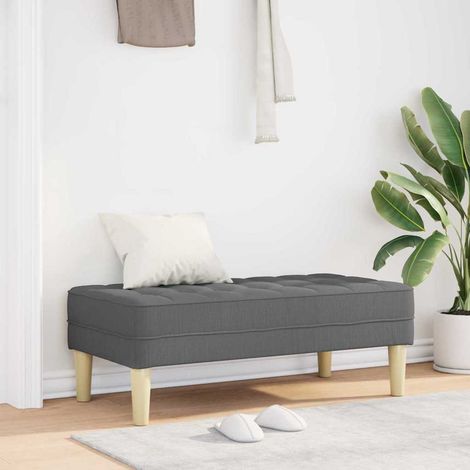 Bank mit Kissen Dunkelgrau 113 x 57 x 39 cm Stoff